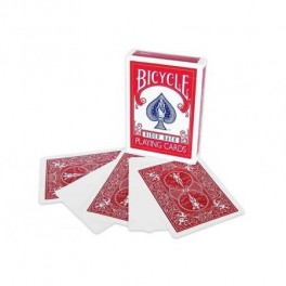 Bicycle 52 cartes faces blanches, dos rouges