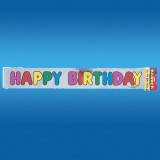 Bandera de aspecto metálico, HAPPY BIRTHDAY