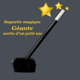 Baguette magique géante sortie d'un sac