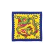 Foulard Soie carte Dragon Chinois 30 cm X 30 cm