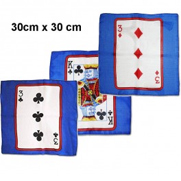 Lot de Trois Foulards Soies spécial cartes