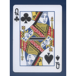 Carte Double index Dame de Trèfle / Dame de Pique