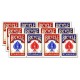 Cartouche,12 jeux de Cartes Bicycle, 6 Bleu & 6 Rouge